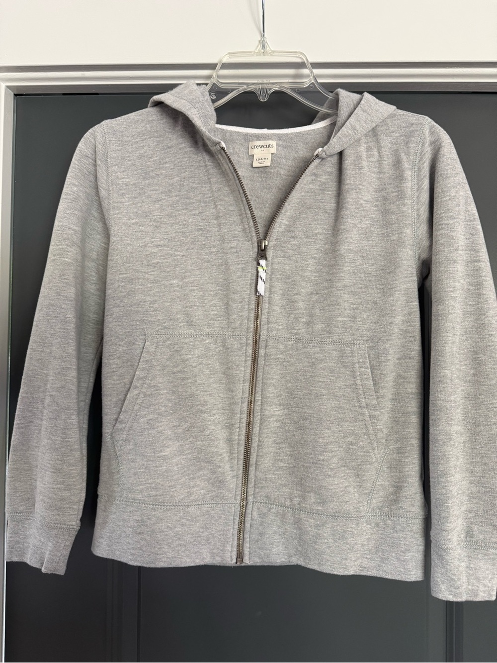 Crewcuts Light Gray Full-Zip Hoodie